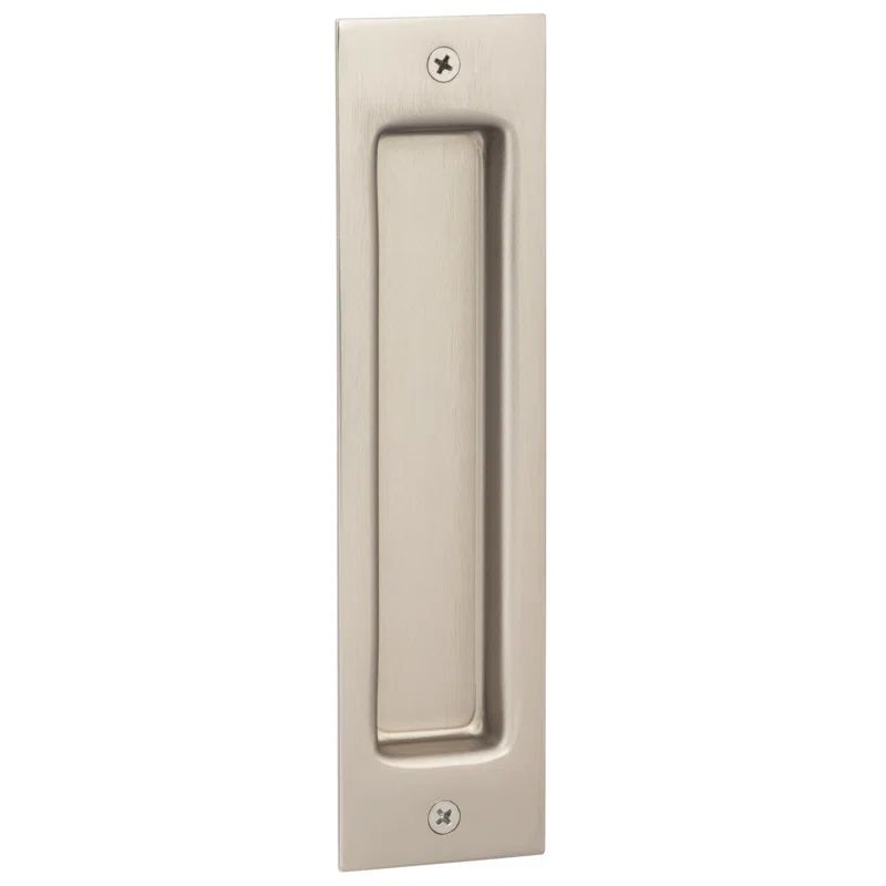 Satin Nickel Flush Barn Door Handle, 14-inch