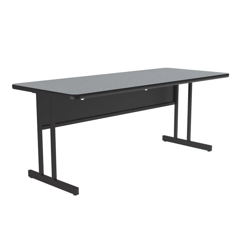 Gray Granite Rectangular Foldable Computer Desk with Laminate Top