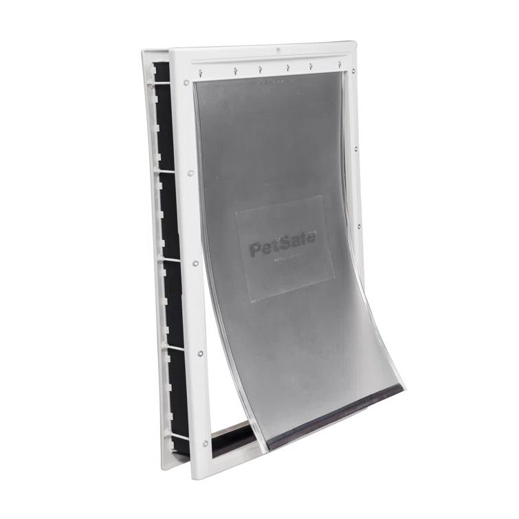 X-Large White Plastic Pet Door with Lock