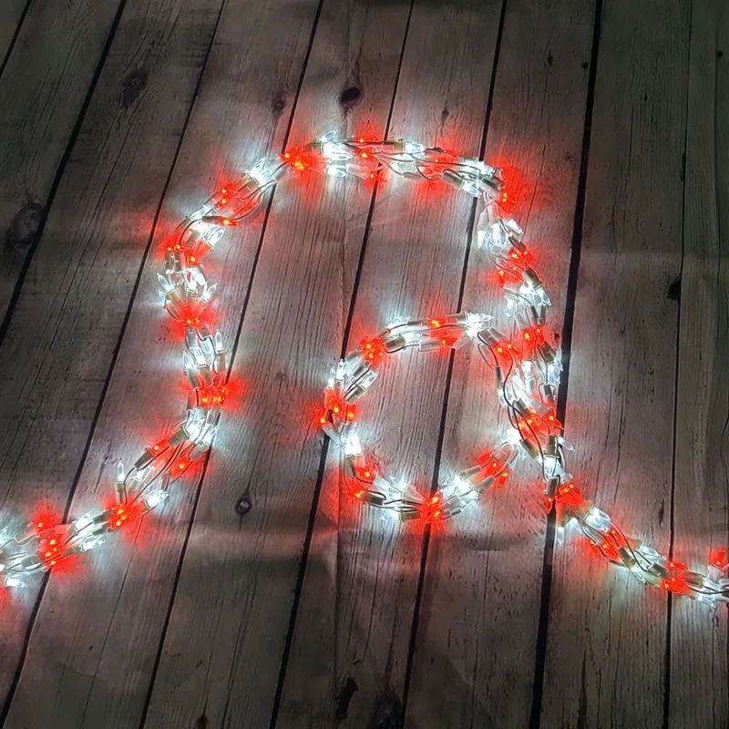 11.6 Ft Red and White LED Christmas Garland String Lights