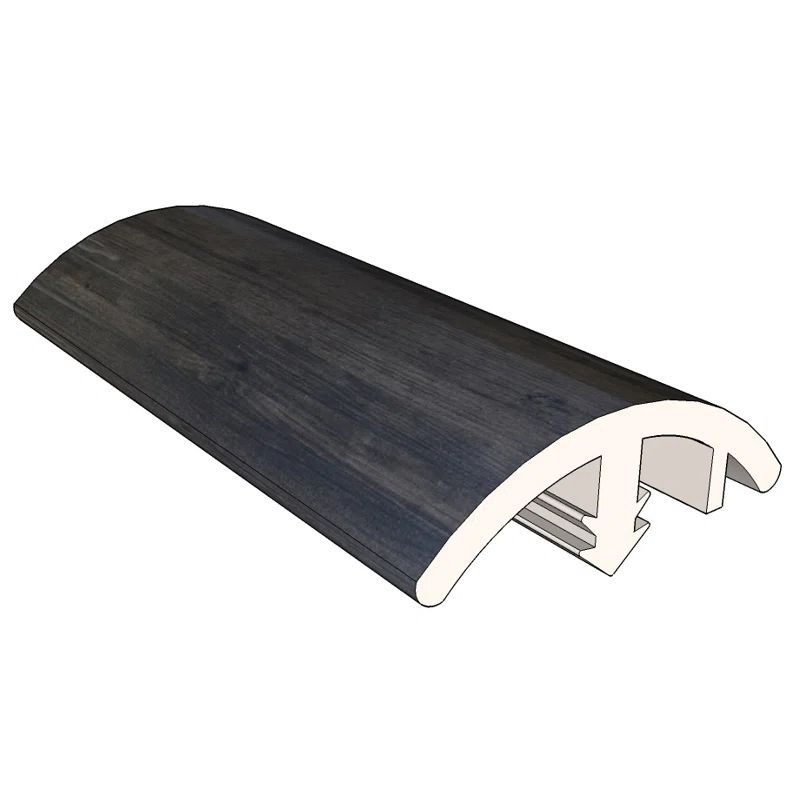 Smoke Vinyl Overlap Reducer Molding, 72.05" Length