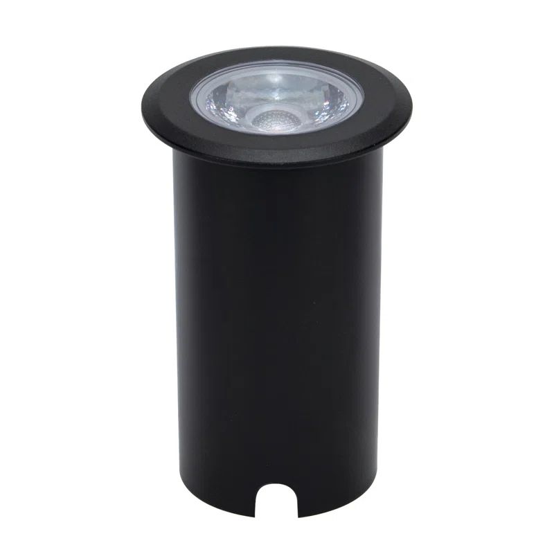 Black 3" Inground LED Landscape Light with Warm White Glow