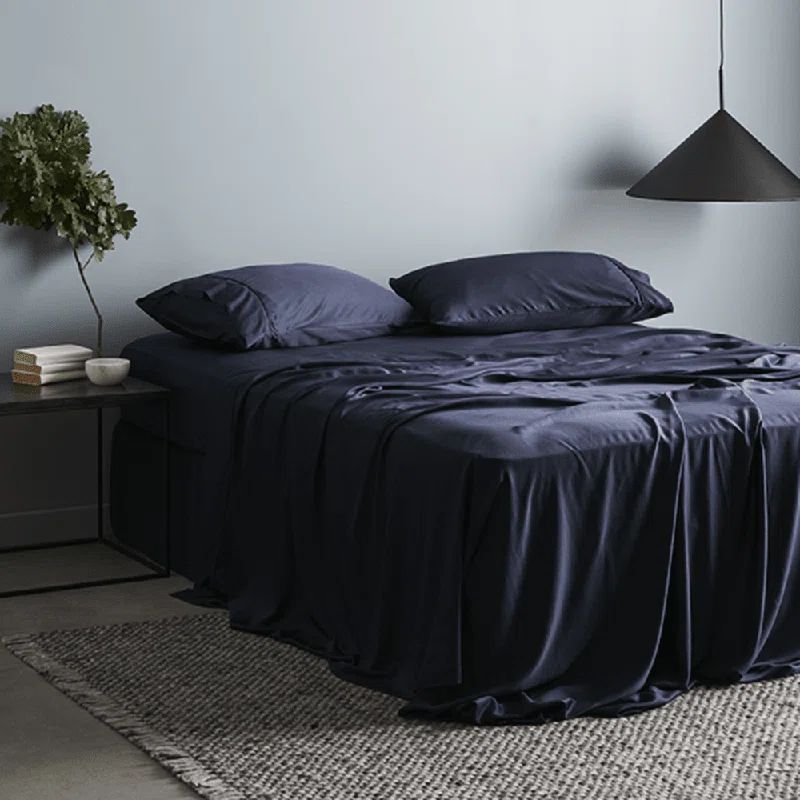 Ocean Blue Organic Bamboo Full Sheet Set
