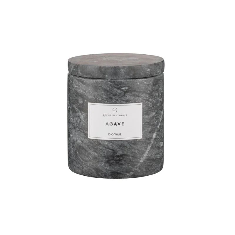 Agave Scented Soy Candle with Charcoal Marble Holder