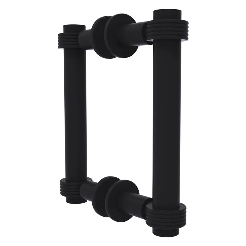 Matte Black Contemporary Brass Shower Door Pull