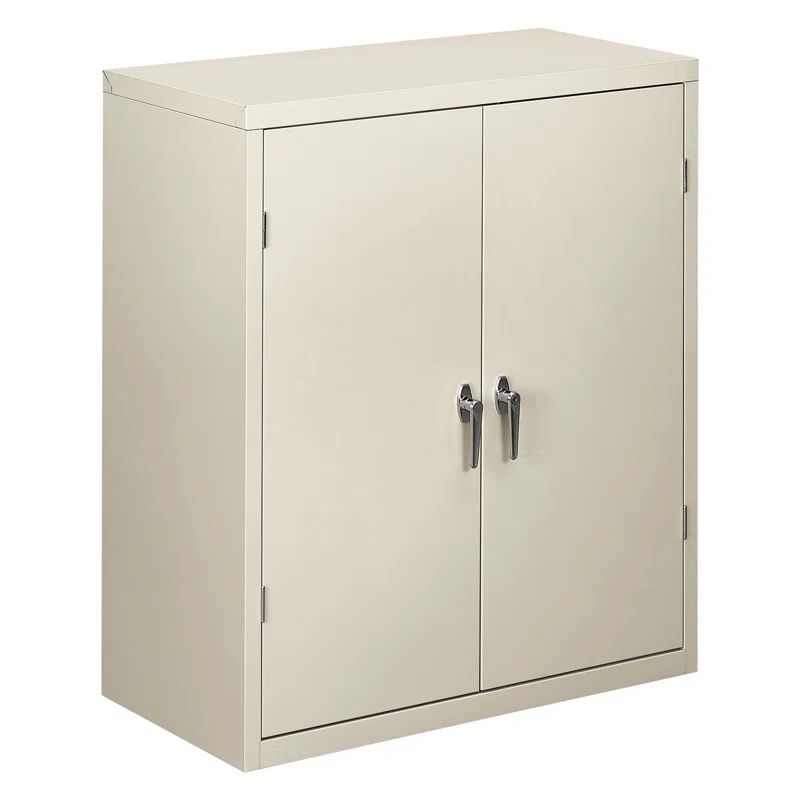 Putty Freestanding Lockable Office Cabinet with Adjustable Shelving