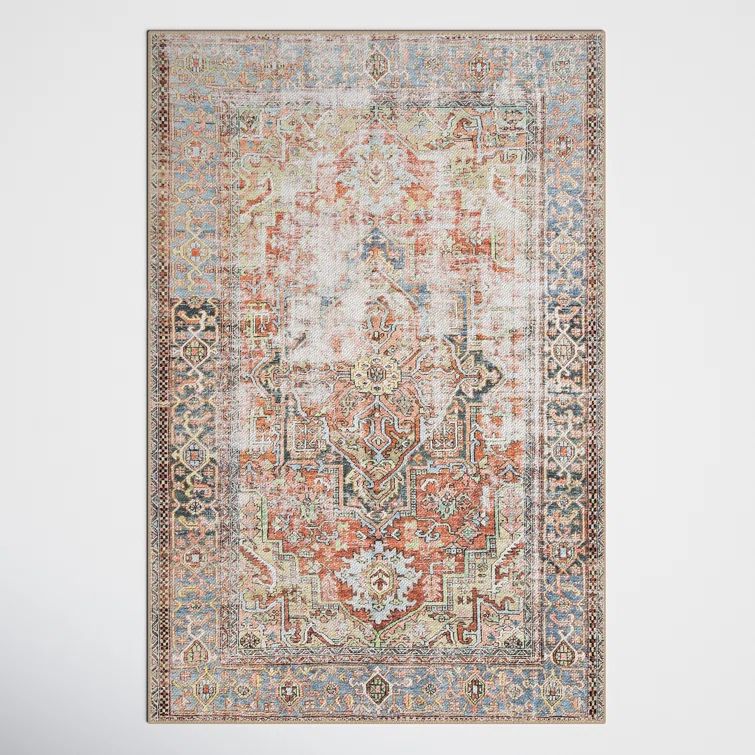 Classic Sky Blue 5' x 7'6" Hand-Knotted Wool Blend Rug
