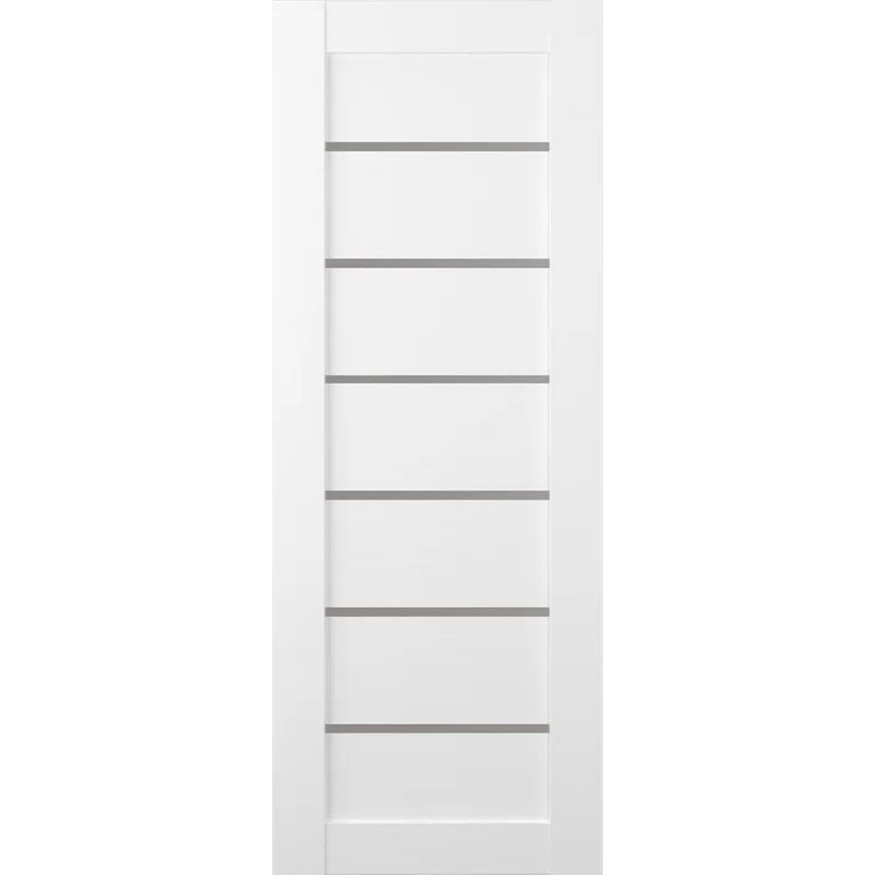Alba Snow White Frosted Glass Paneled Interior Door Slab