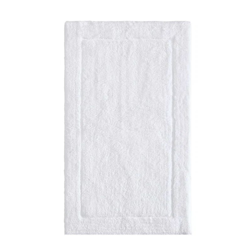 Essence White Cotton Bath Rug, 24" x 40"
