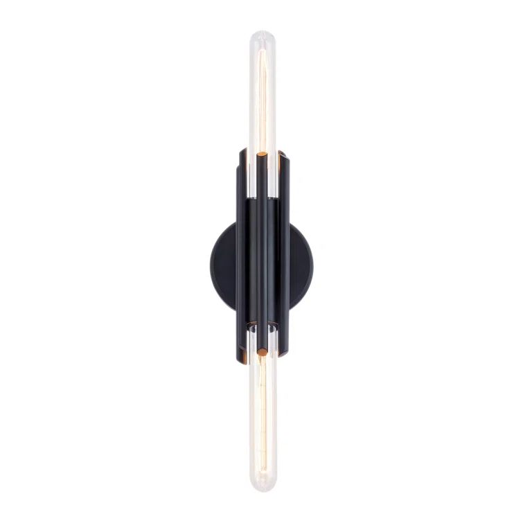 Torres Matte Black 2-Light Brutalist Vanity Light