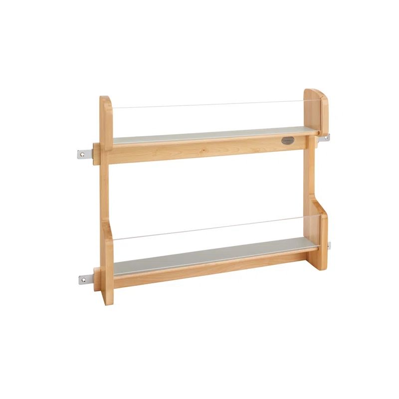 Natural Maple 2-Tier Over Door Vanity Storage Rack