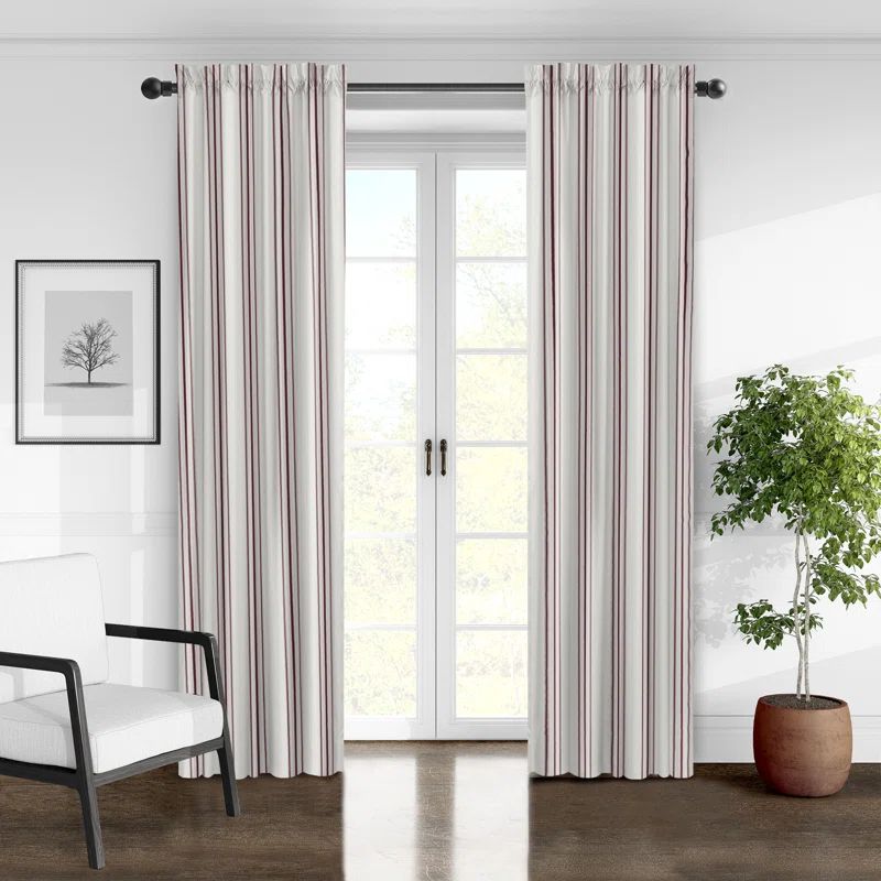 Merlot Cotton Rod Pocket Drapery Panels, 50" W x 84" L