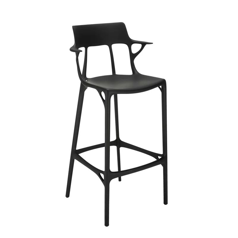 Eco-Friendly A.I. Philippe Starck Recycled Black Bar Stool