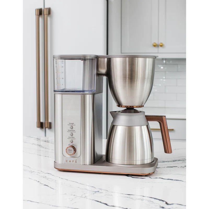 Stainless Steel 10-Cup Programmable Drip Coffee Maker with Grinder