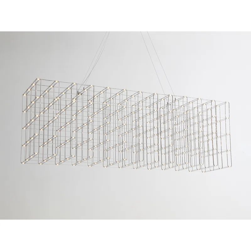 Argyle Chrome Cage 72" LED Chandelier for Modern Interiors