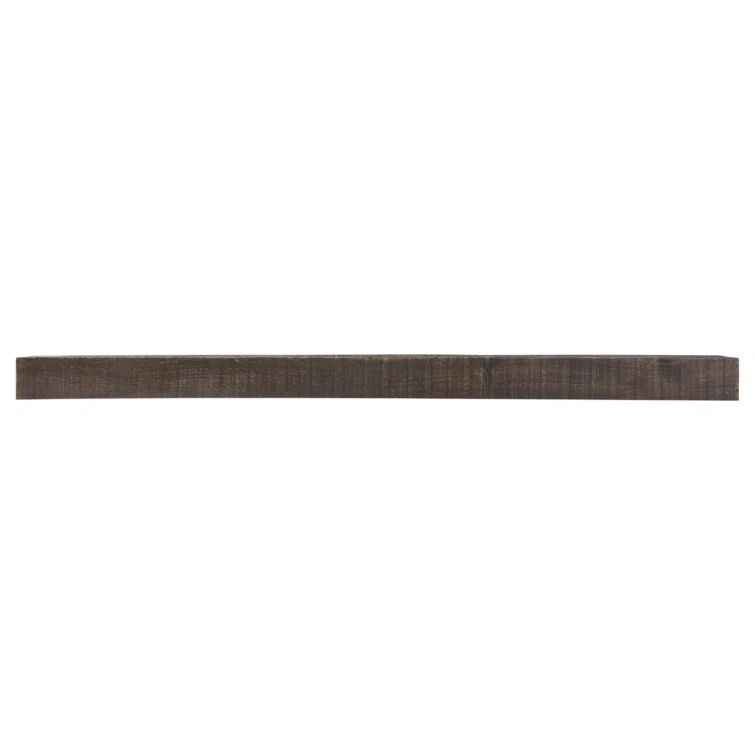 Aged Oak 42" Rustic Solid Wood Floating Mantel Shelf