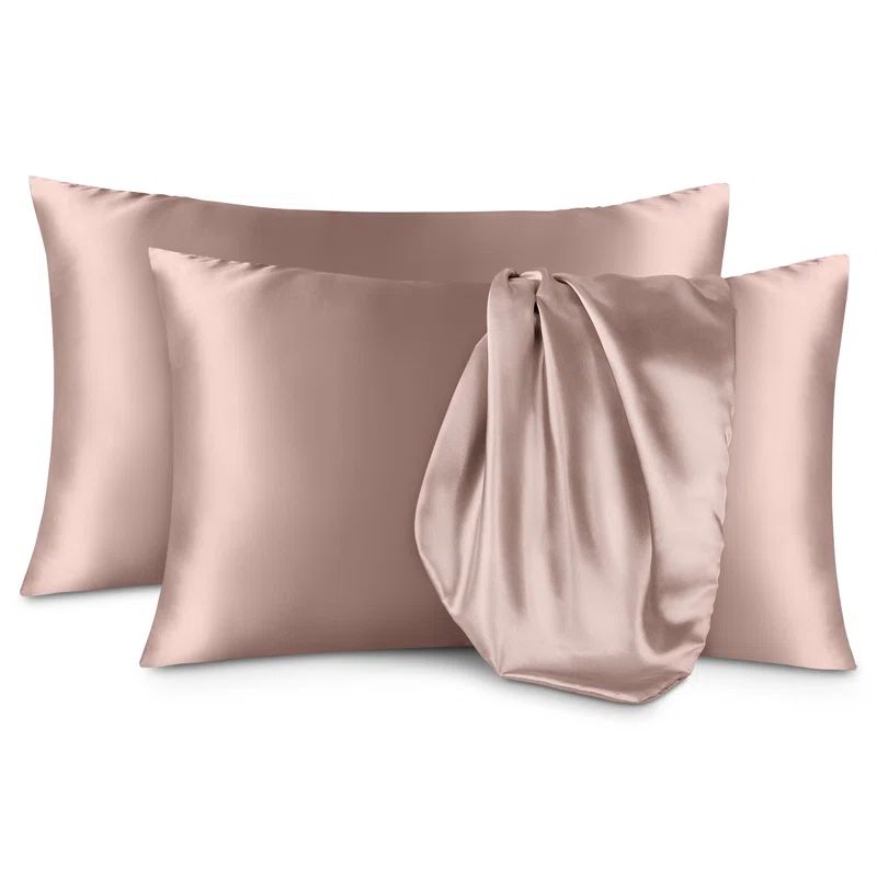 Blush Satin Cotton Standard Pillowcase Set