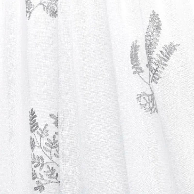 Gray Sheer Polyester Rod Pocket Window Panels, 54" x 63"