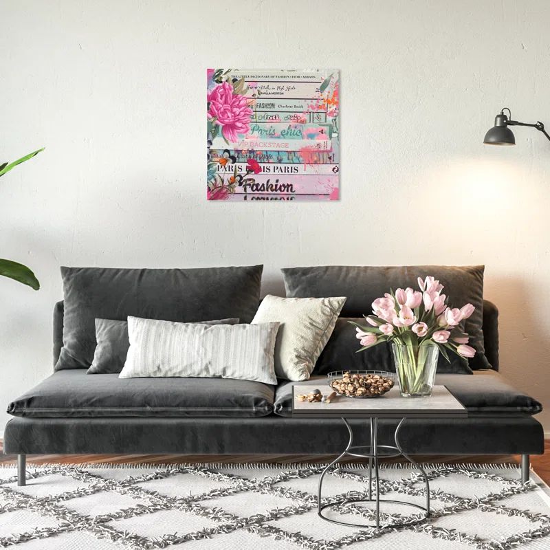 Pink and Pastel Fashion Books Canvas Wall Art