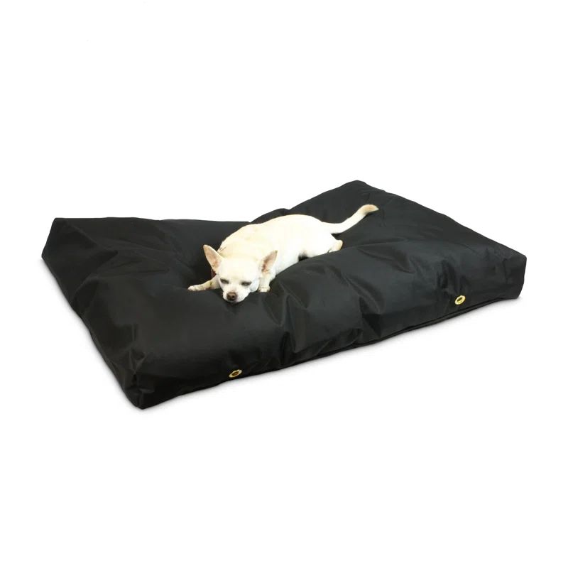 Large Black Waterproof Outdoor Rectangle Dog Bed