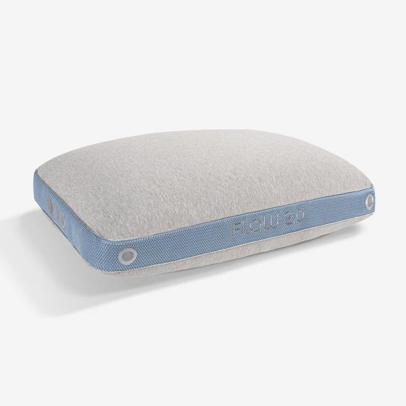 Flow 2.0 Blue and Gray Memory Foam Hypoallergenic Pillow