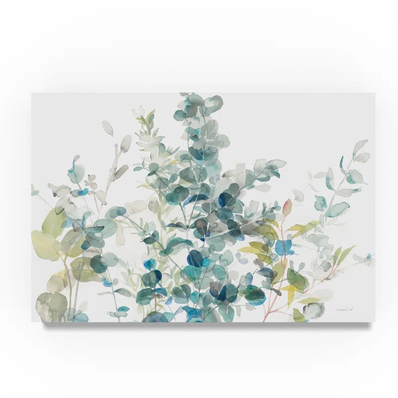 Eucalyptus I White Crop Botanical Canvas Print
