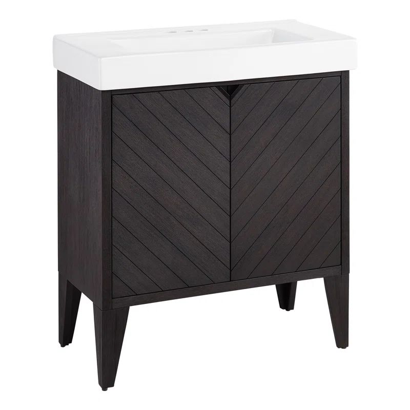 30'' Charcoal Fircrest Single Bathroom Vanity with Integral Sink