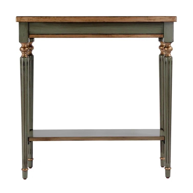 Aubrey Royal Pastel Green Wood Console Table with Storage