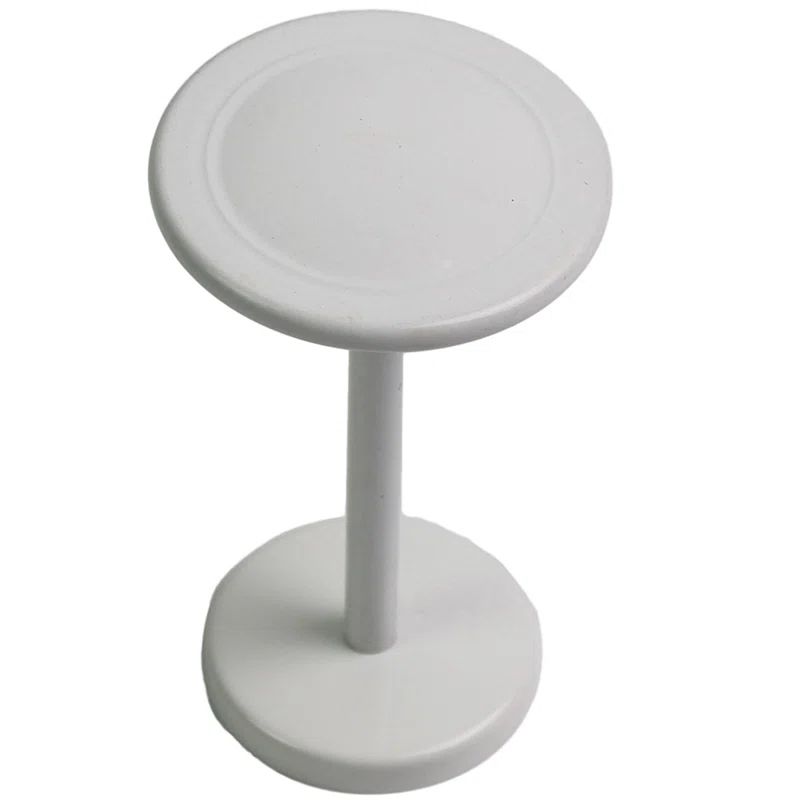 White Metal Button Medallion Curtain Holdback