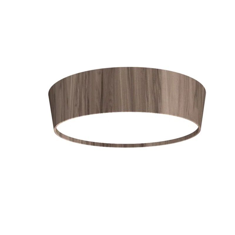American Walnut LED Ceiling Light with Natural Wood Veneer