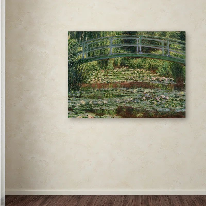 Claude Monet Japanese Footbridge Landscape Canvas Art Print