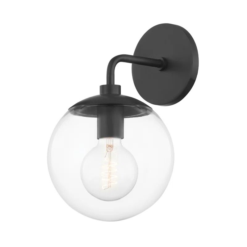 Old Bronze and Clear Glass Dimmable Wall Sconce