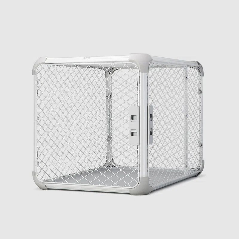 Medium White Modular Dog Crate with Playpen Mode