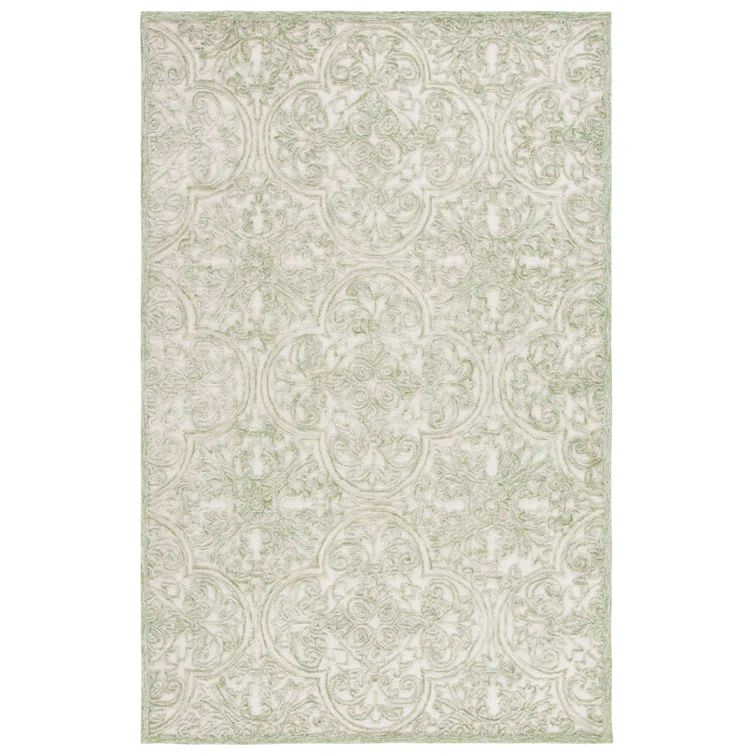 Ivory Elegance 4' x 6' Hand-Tufted Wool Blend Rectangular Rug