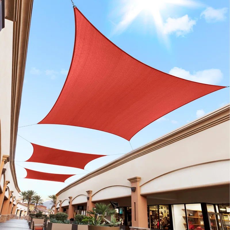Red 10' x 16' Rectangle Sun Shade Sail Canopy Fabric