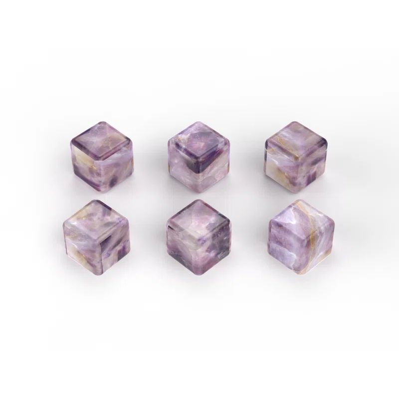 Smoky Quartz Gemstone Whiskey Cubes Set of 6