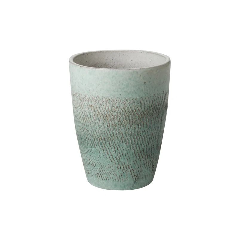 Emissary 12"H x 9.5"W Round Ceramic Outdoor Planter
