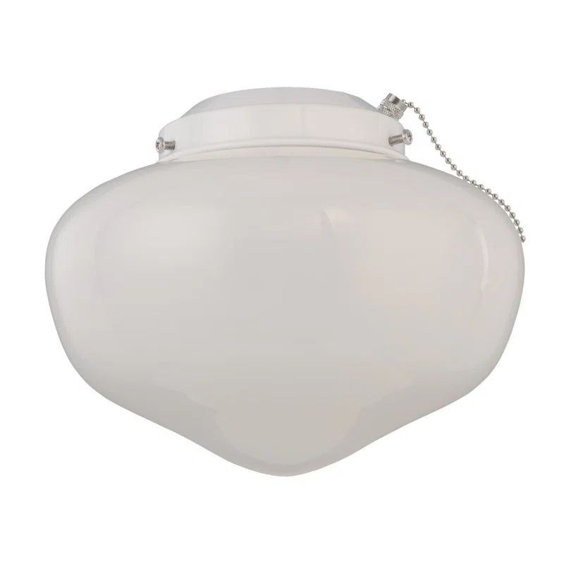 8.25'' White Semi-Gloss Schoolhouse Ceiling Fan Light Kit