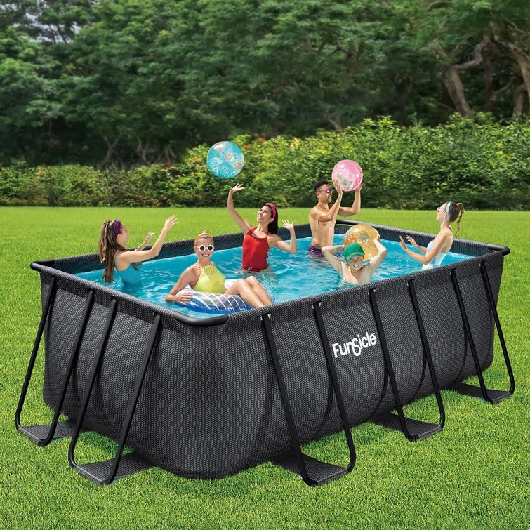 Oasis Designer 13ft Dark Chevron Lap Pool with Filter Pump