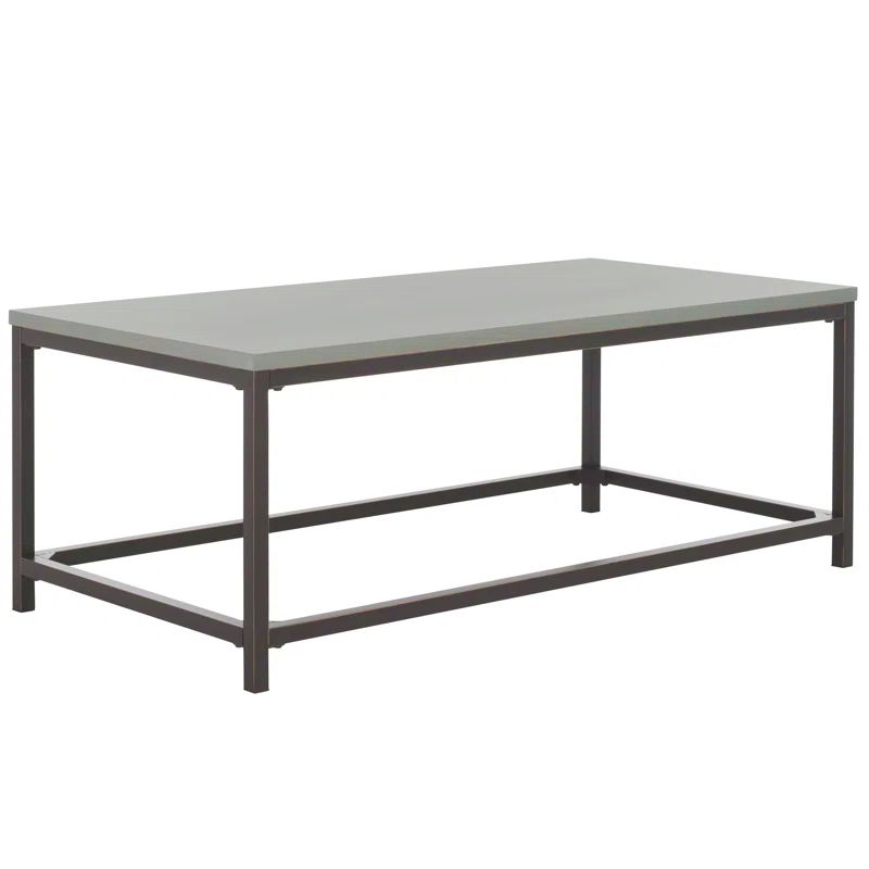Ash Grey Walnut Wood Rectangular Coffee Table