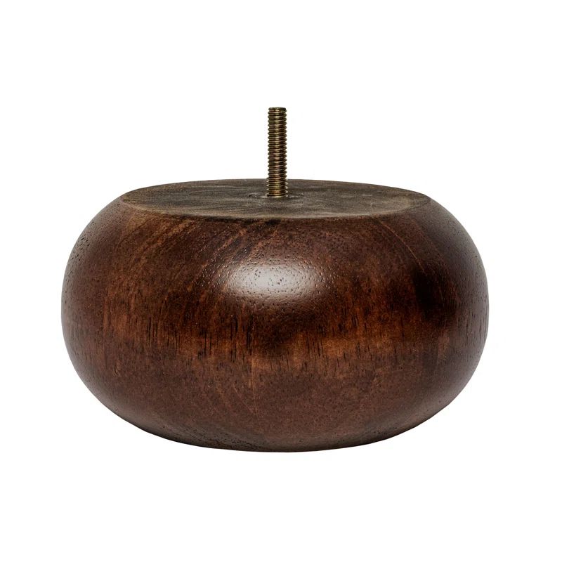 Stained Cherry Solid Hardwood Bun Foot Leg