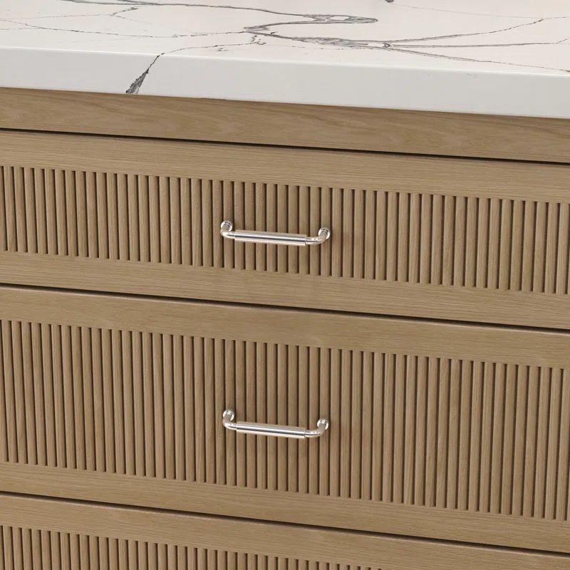 Polished Nickel Modern Cabinet Pull with Mounting Hardware