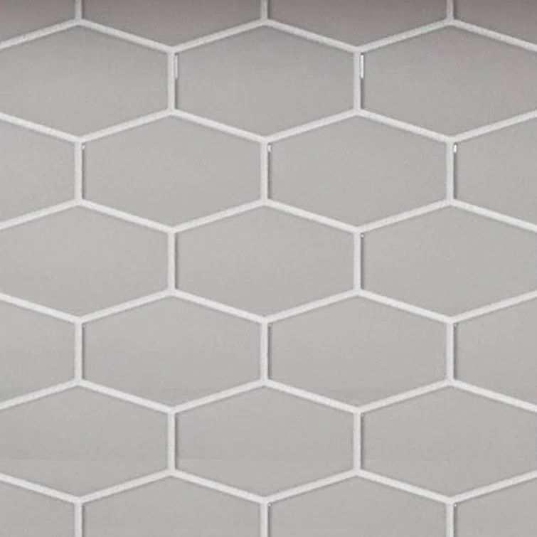 Marsh Gloss Elongated Hexagon Glass Mosaic Tile