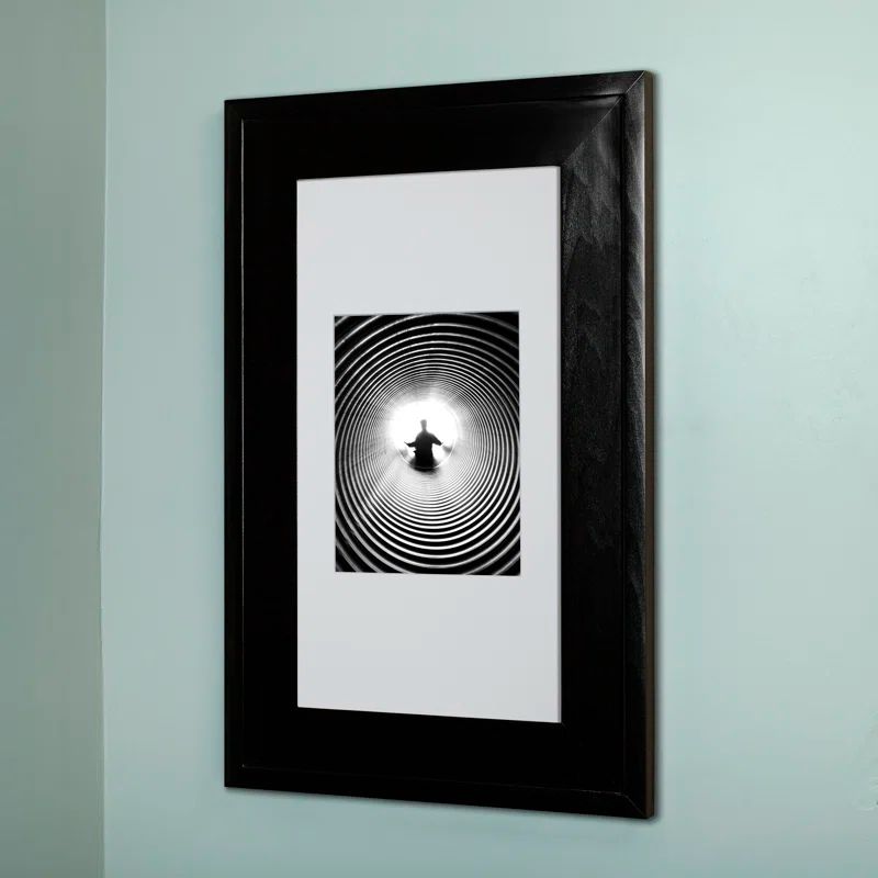 Black Solid Wood Recessed Picture Frame Medicine Cabinet