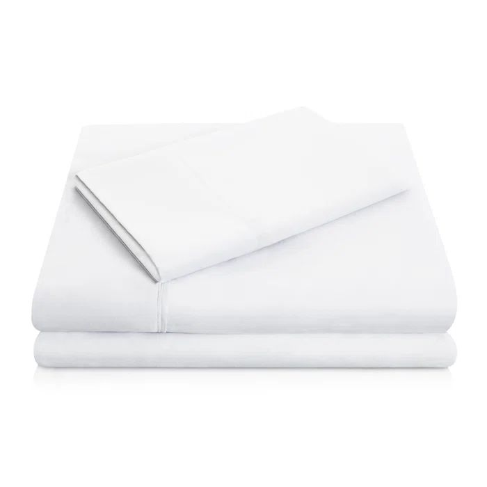 White Twin Microfiber and Cotton Sheet Set with Pillowcases