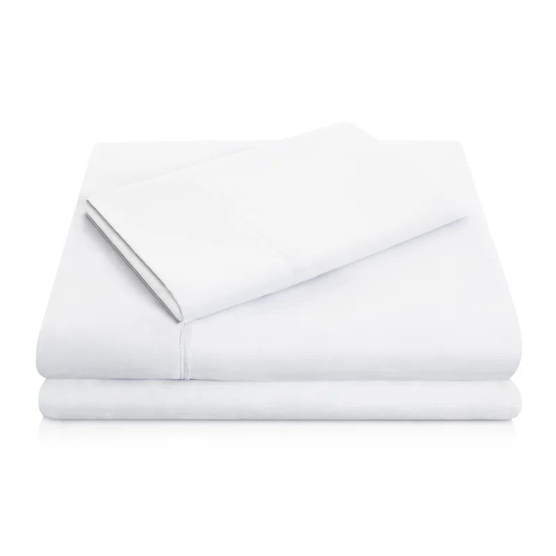 White Queen Size Double Brushed Microfiber Sheet Set