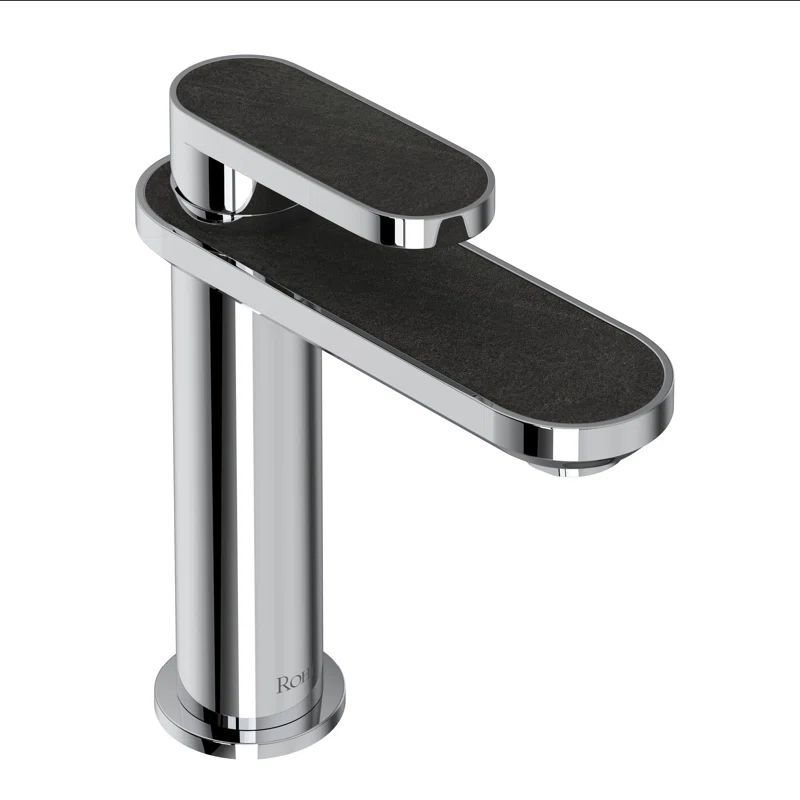 Miscelo Modern 6 7/8" Black Chrome Single Hole Faucet with Drain