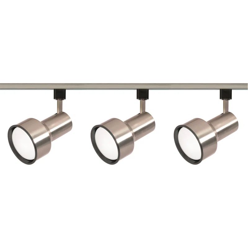 Brushed Nickel 48'' 3-Light Adjustable Track Lighting Kit