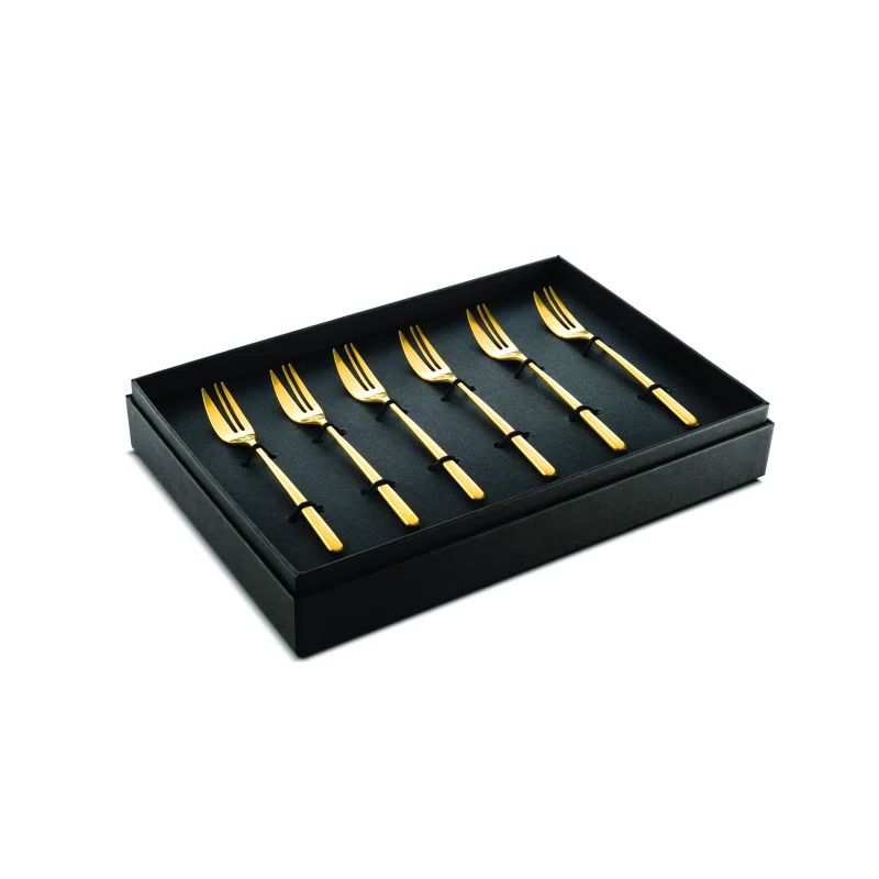 MEPRA Linea Bronzo Cake Fork, Set Of 6 Rose Gold (Set of 6)