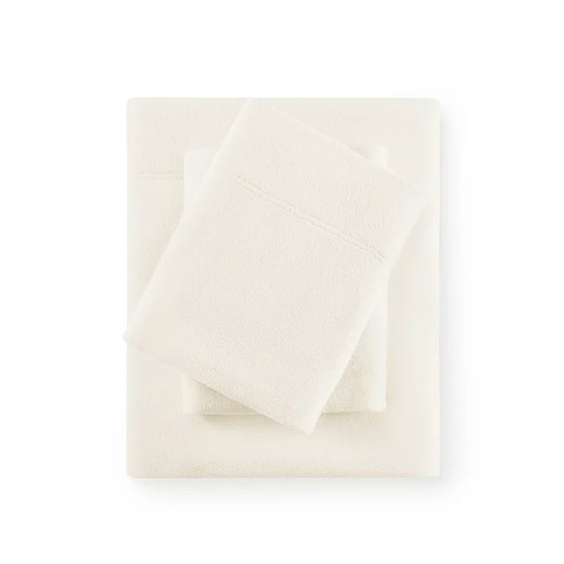 Ivory Microfiber Queen Sheet Set with Pillowcases